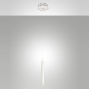Sospensione Prado bianca LED Fabas 1 luce