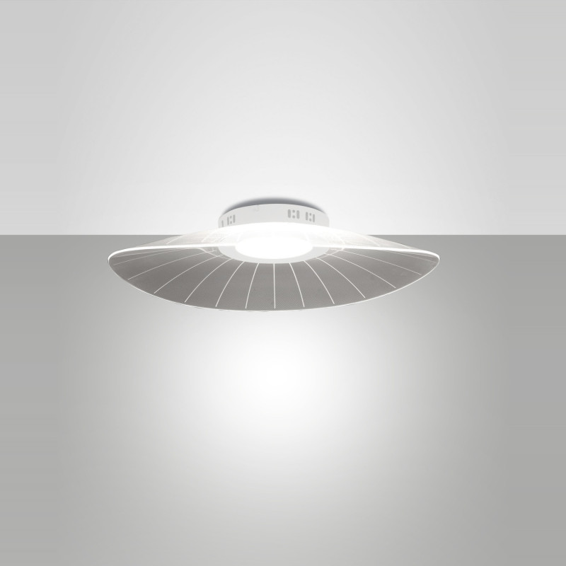 Fabas Vela plafoniera bianca LED integrato 24W