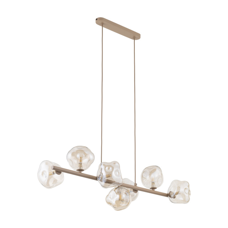 Lampadario Lava Sabia 7 luci sabbia G9 TK Lighting