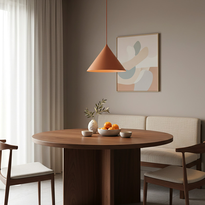 Lampadario Cono L Salmon arancione 1 luce E27 TK Lighting