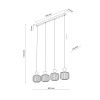 Lampadario Ballo 4 luci E14 beige e bianco TK Lighting