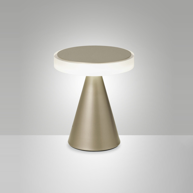 Lampada da tavolo LED Neutra oro opaco Fabas