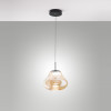 Sospensione Deva ambra LED 1 luce moderna Fabas