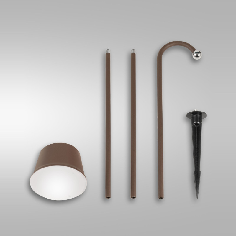 Faretto Armanda LED ricaricabile corten 3 W IP54 Fabas