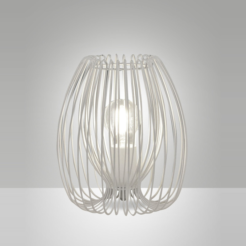 Lampada da tavolo Camp bianca E27 1 luce Fabas