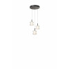 Lampadario Frua LED 3 luci cognac moderno Fabas