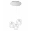 Lampadario Camp 3 luci E27 bianco moderno Fabas