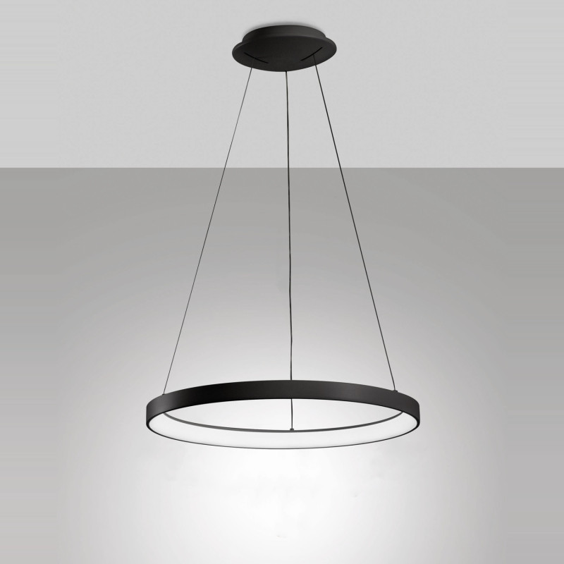 Lampadario Fabas Bacco LED nero 56W a sospensione