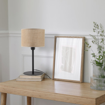 Lampada da tavolo Juta nera 1 luce E27 15W TK Lighting
