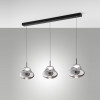 Lampadario a sospensione LED Deva 3 luci Fabas grigio fumé