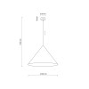 Lampadario a sospensione Cono Xl Sabia sabbia E27 TK Lighting