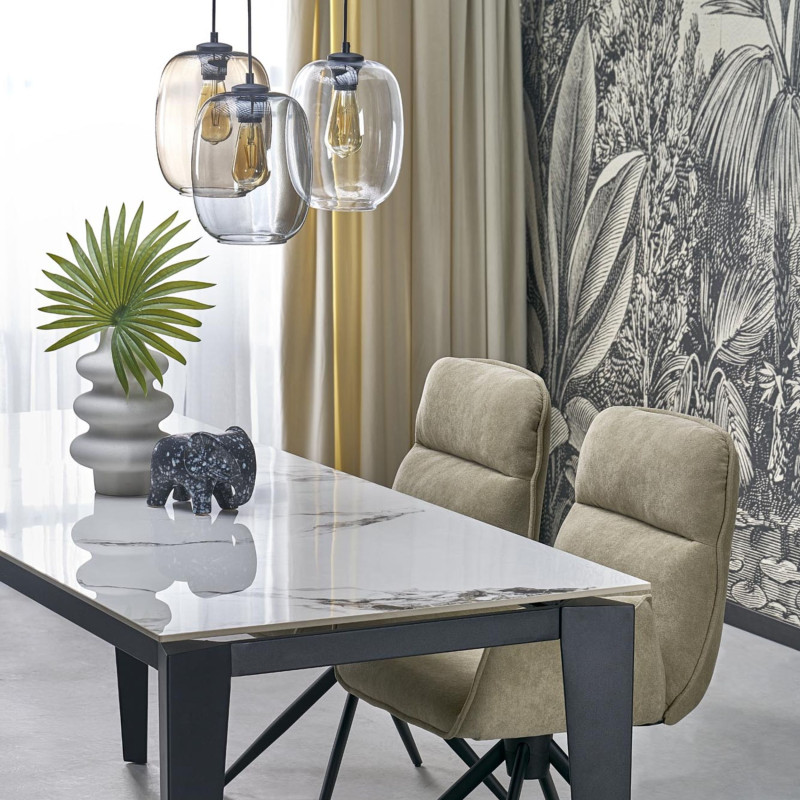 Lampadario Elio Mix 3 luci nero E27 TK Lighting