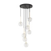 Lampadario Nilos Black Gold 7 luci G9 nero oro TK Lighting