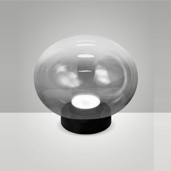 Lampada da tavolo Ovalia grigio chiaro sfumato Fabas