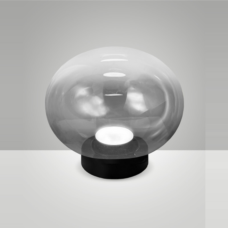 Lampada da tavolo Ovalia grigio chiaro sfumato Fabas