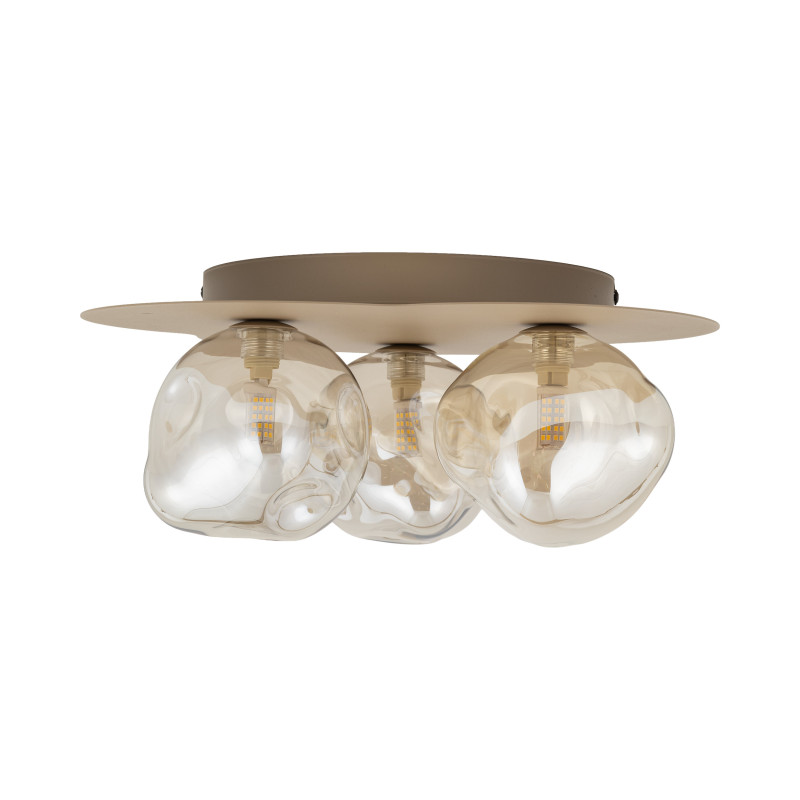 Plafoniera Lava Sabia 3 luci sabbia G9 TK Lighting