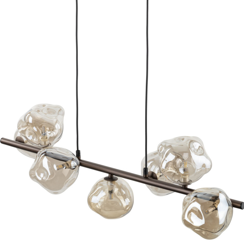 Lampadario Lava 7 luci marrone G9 TK Lighting