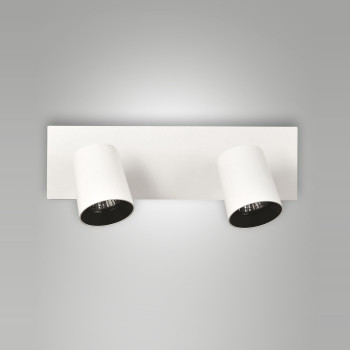 Faretto moderno Modo 2 luci GU10 bianco Fabas