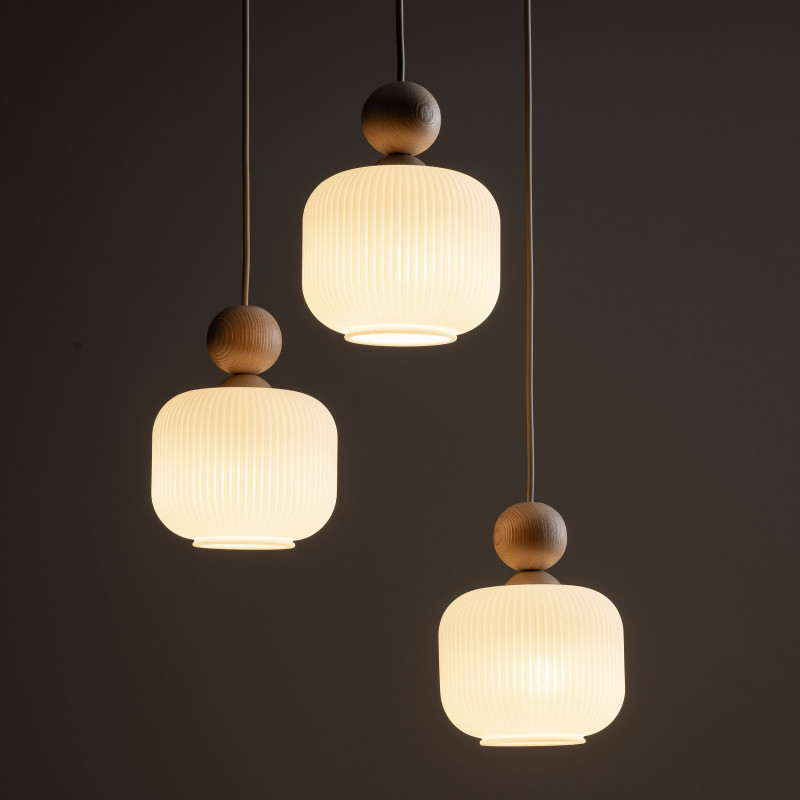 Lampadario Ballo 3 luci sabbia E14 TK Lighting