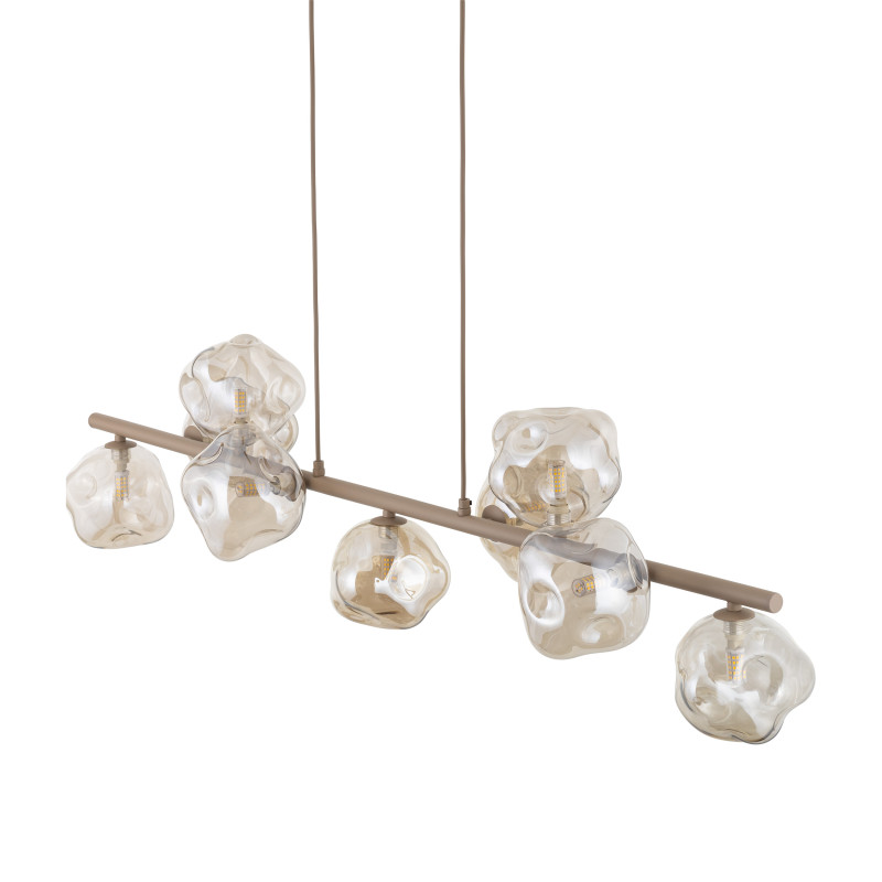 Lampadario Lava Sabia 9 luci G9 sabbia TK Lighting