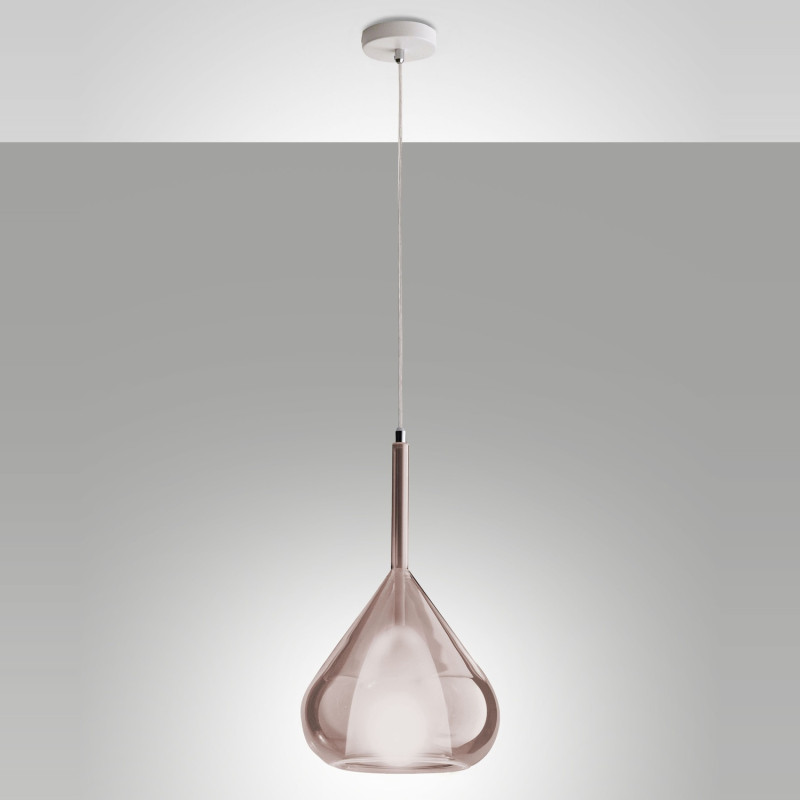 Sospensione Lila ametista 1 luce E27 Fabas