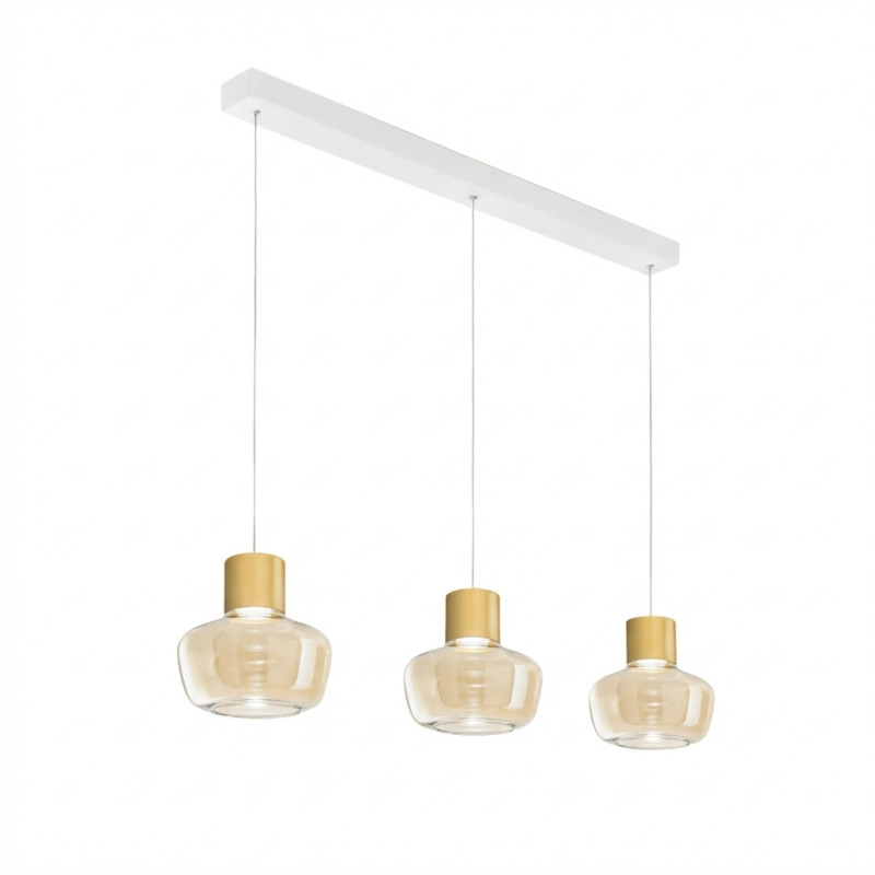 Lampadario sospensione Kino cognac LED 36 W Fabas