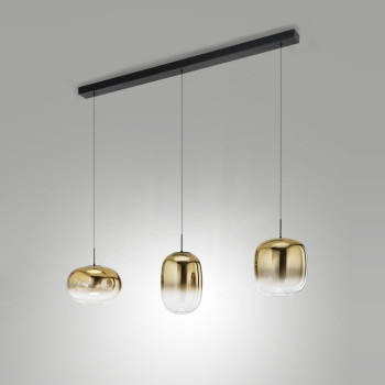 Lampadario Brio 1 luce LED oro sfumato Fabas