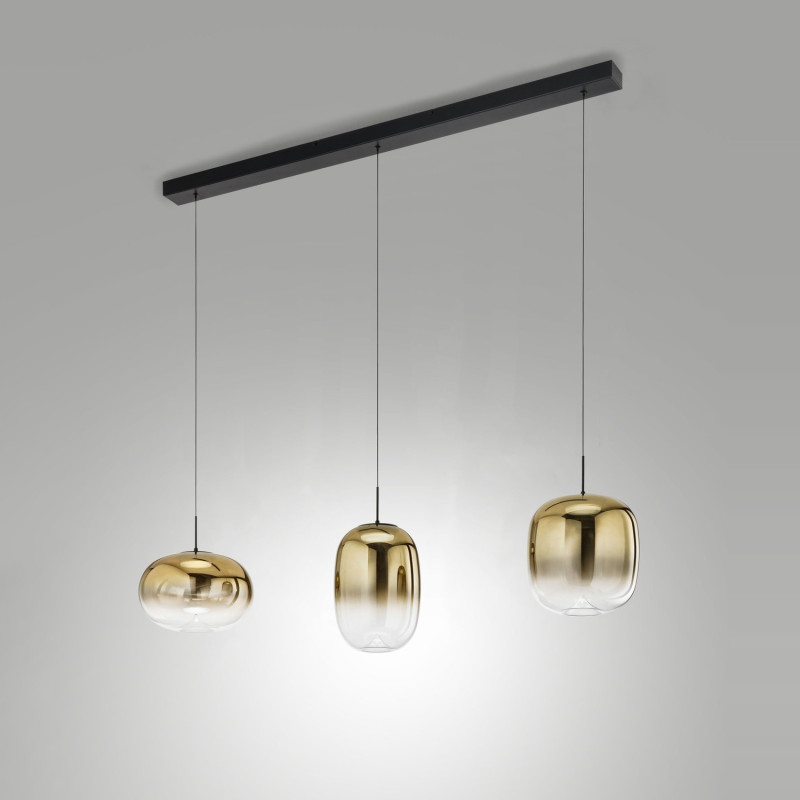 Lampadario Brio 1 luce LED oro sfumato Fabas