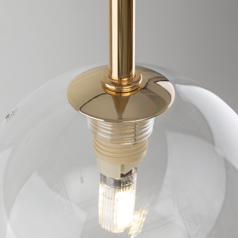 Lampadario sospensione Nilos 1 luce nero oro G9 TK Lighting