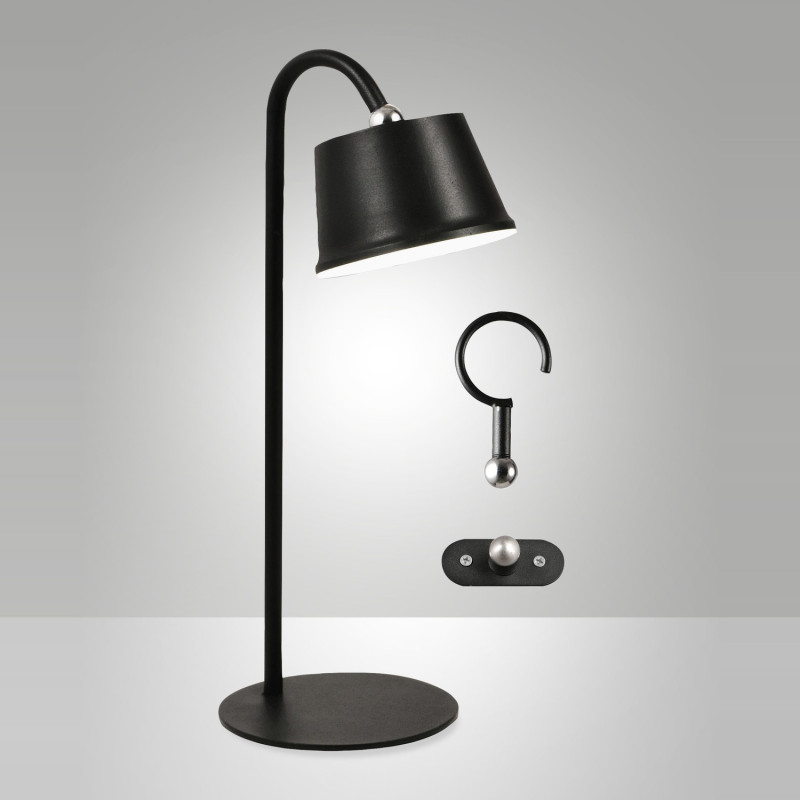 Faretto LED Armanda 1 luce nero moderno Fabas