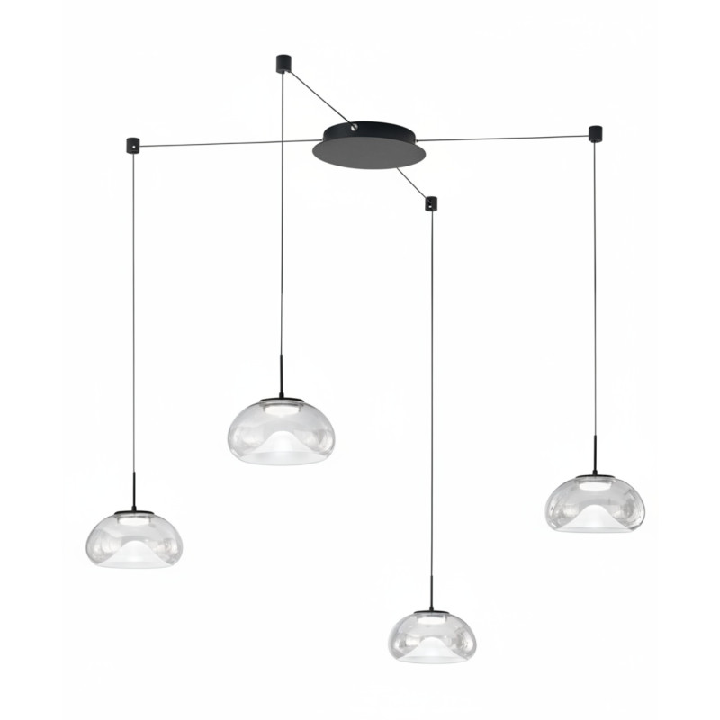 Lampadario Brena LED 40 W trasparente Fabas