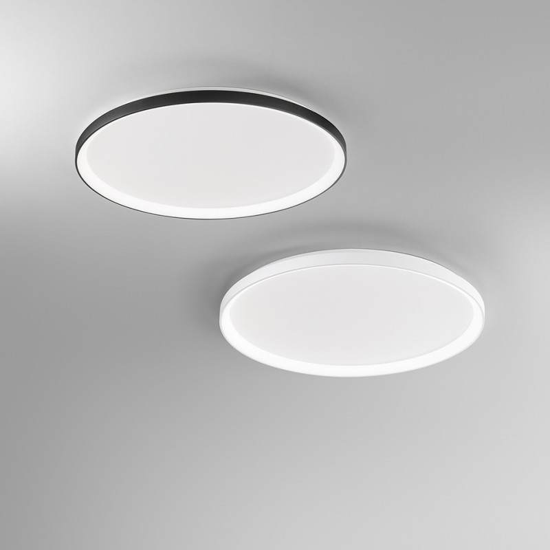Plafoniera LED integrato 75 W Bacco nera Fabas