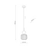 Lampadario Sophia 1 luce nero cognac E14 TK Lighting