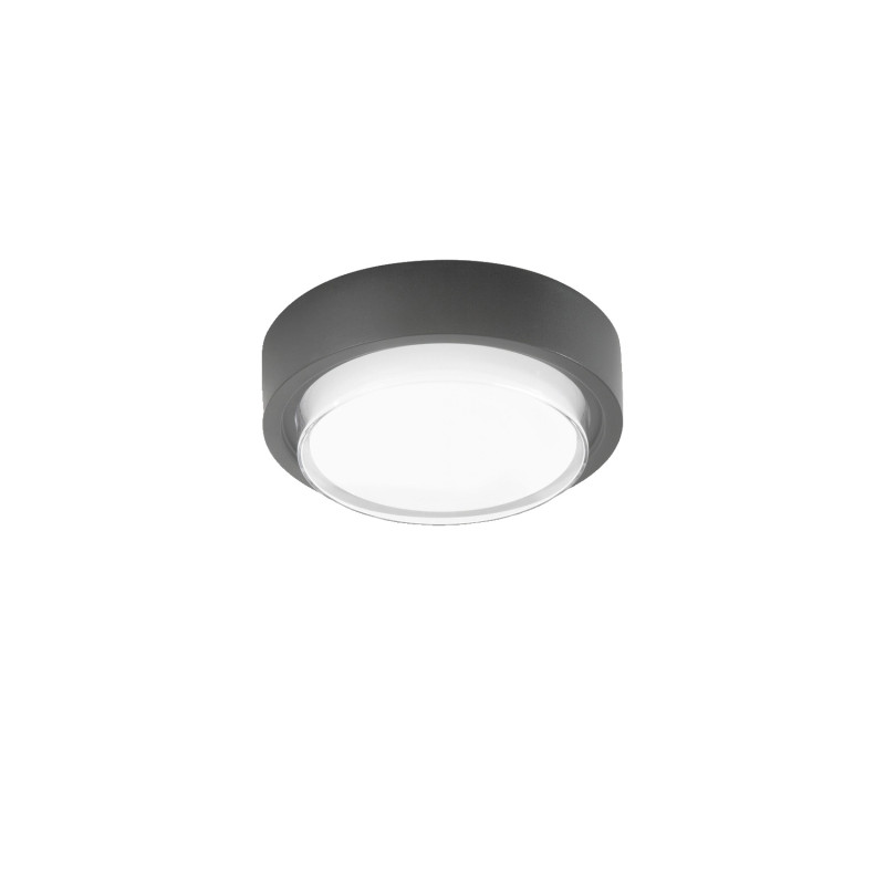 Plafoniera Owen LED 12 W grigio scuro Fabas