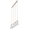 Lampadario Ballo 4 luci E14 beige e bianco TK Lighting