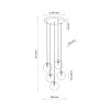 Lampadario Nilos 5 luci nero oro G9 TK Lighting