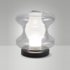 Lampada da tavolo Frua LED 7W grigio trasparente Fabas
