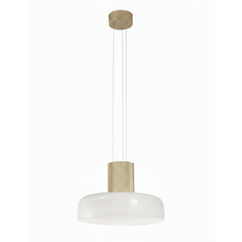 Lampadario Lunar LED bianco dorato Fabas