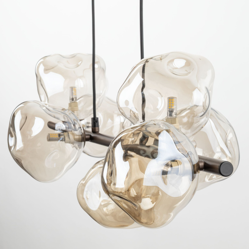 Lampadario Lava 7 luci marrone G9 TK Lighting