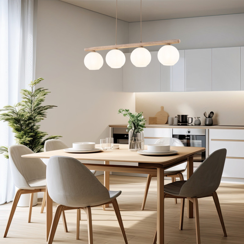Lampadario Virlo 4 luci bianco E14 TK Lighting