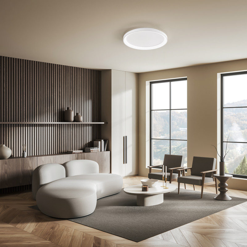 Plafoniera LED Bacco bianca da soffitto 56 W Fabas