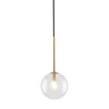 Lampadario sospensione Nilos 1 luce nero oro G9 TK Lighting