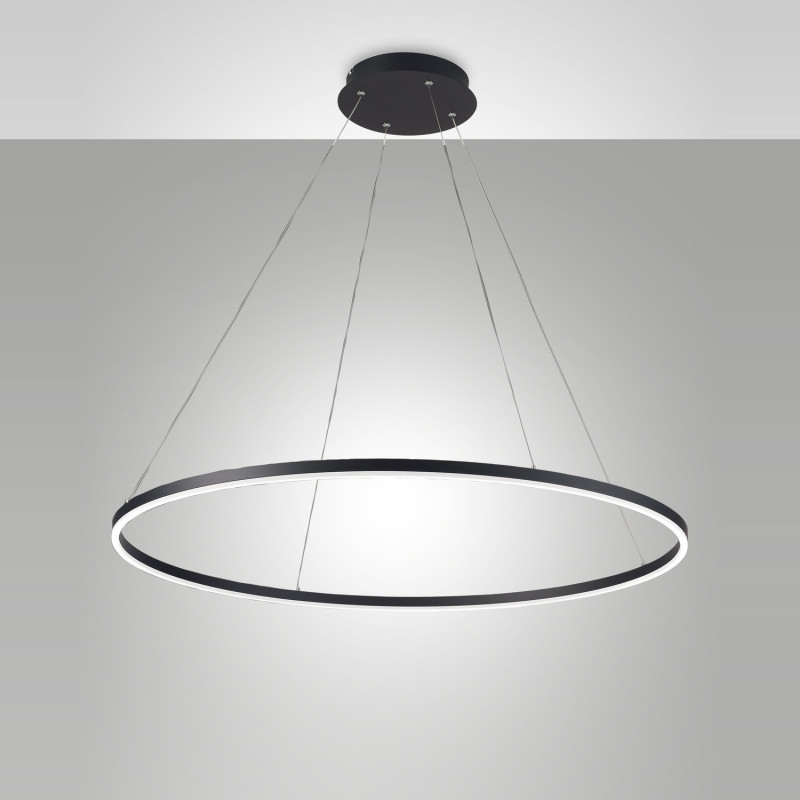 Lampadario a sospensione Giotto LED 60W nero Fabas