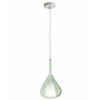 Lampadario Lila 1 luce verde trasparente E27 Fabas