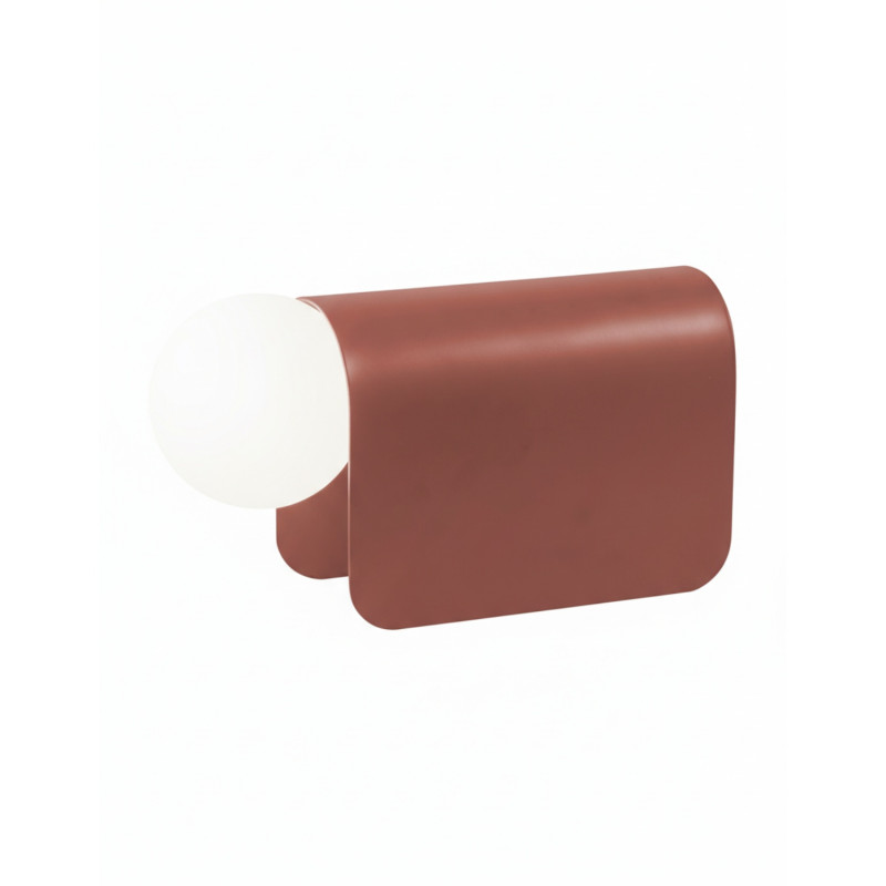 Lampada da tavolo Birba rosso mattone 1 luce Fabas