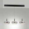 Sospensione LED Devero 3 luci grigio sfumato Fabas