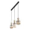 Lampadario Sophia Cognac 3 luci E14 nero e cognac TK Lighting