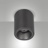 Plafoniera Guamo nera 1 luce GU10 di Fabas