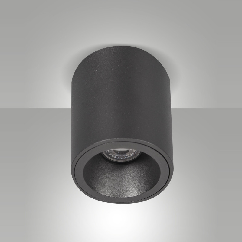 Plafoniera Guamo nera 1 luce GU10 di Fabas