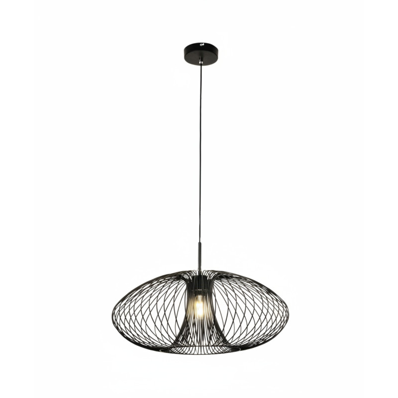 Lampadario a sospensione Fassa 1 luce nero Fabas